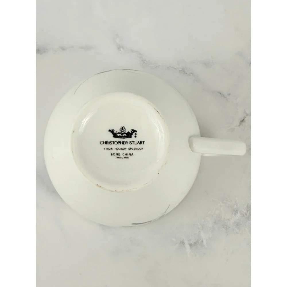 VTG Christopher Stuart Holiday Splendor Y1025 Bone China Flat‎ 3